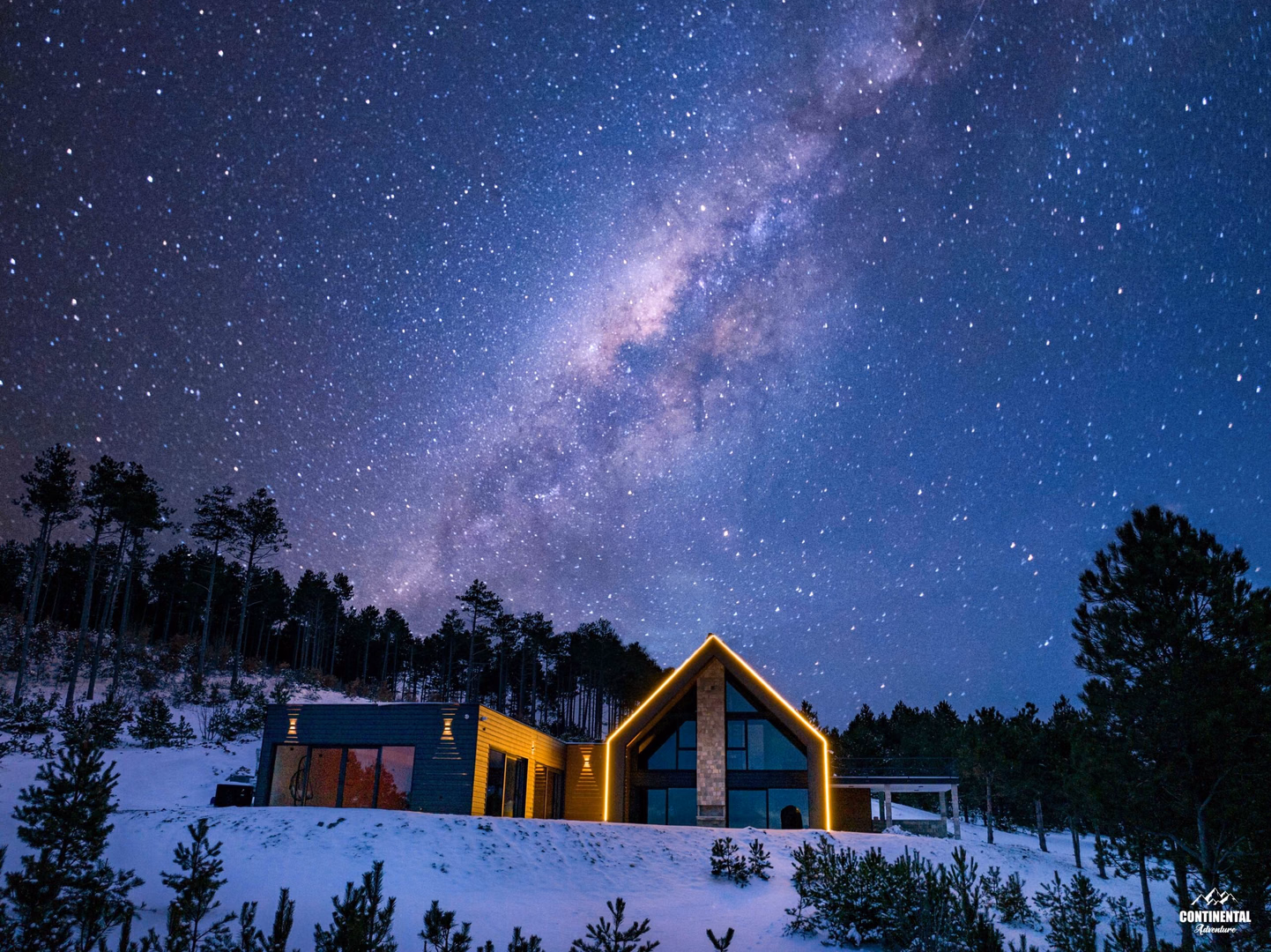 Retreat-Haus unter dem Sternenhimmel